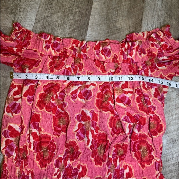 LOFT Bold Floral Off-Shoulder Pink Top - Picture 5 of 9